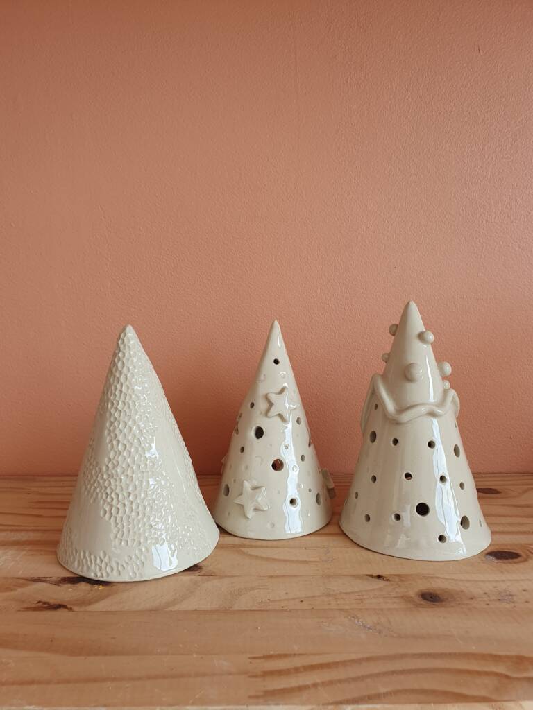 Photophore sapin de Noël en céramique